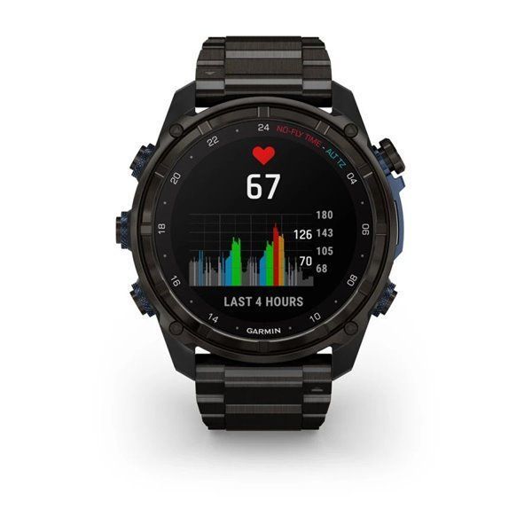Garmin Descent Mk3i Smartwatch - 51mm Carbon Gray DLC Titanium with Titanium Bracelet + Descent T2 Transceiver