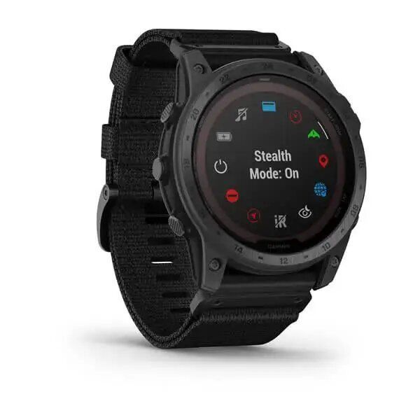 Garmin Tactix 7 Pro Edition Smartwatch in Black with Black and Brown Nylon Bands