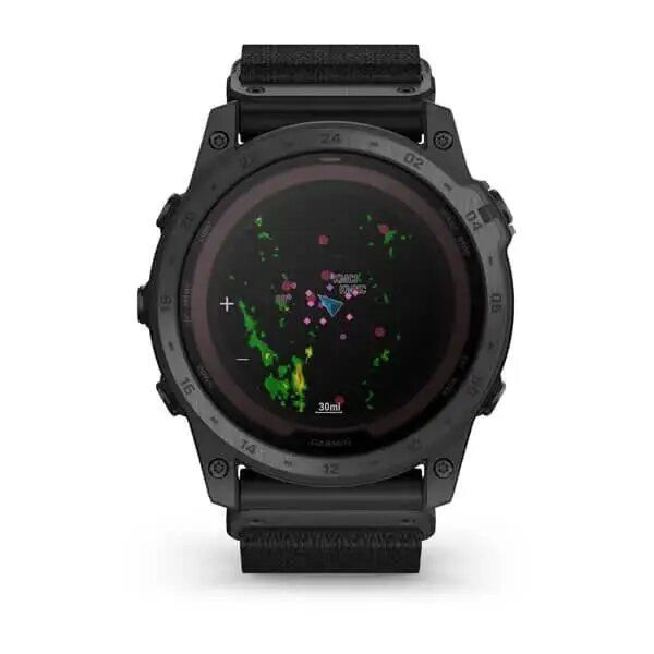 Garmin Tactix 7 Pro Edition Smartwatch in Black with Black and Brown Nylon Bands