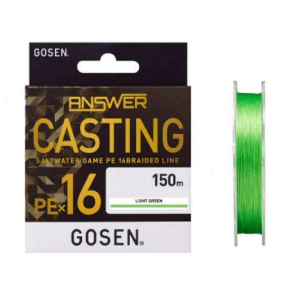 Cord Gosen Answer Casting PE X16 Light Green 150m #1.2 28lb/12.7kg