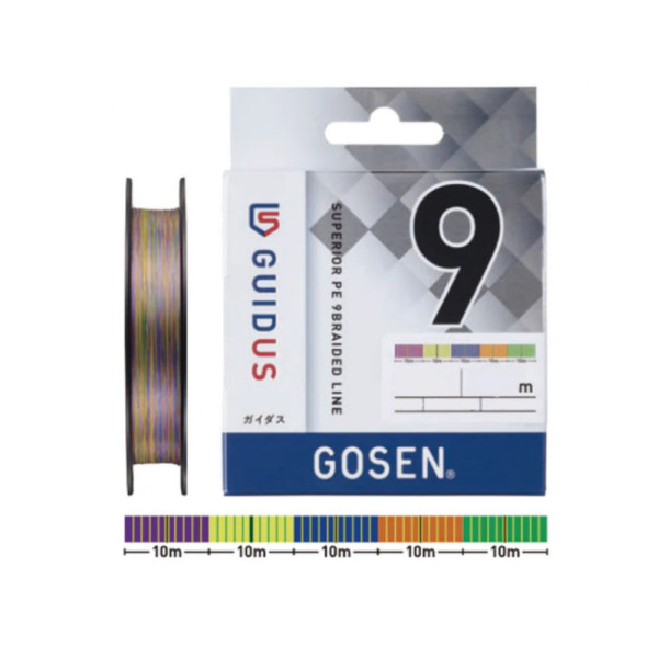Gosen GUIDUS PEx9 Multicolor 150m #1.2 27lb / 12.2kg Line