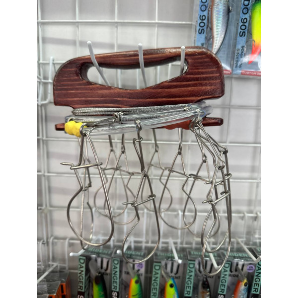 Handmade Fish-Master Stringer with 3m Cable and 9 Snap Hooks