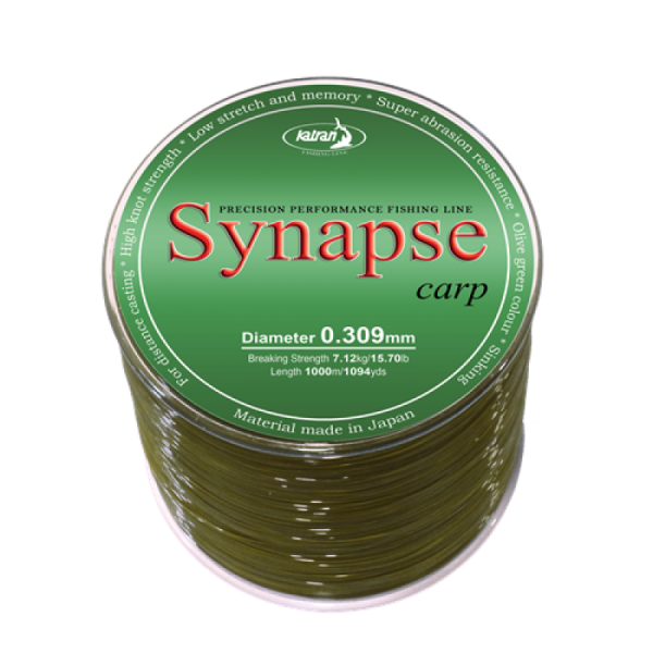 Лісочка Katran Synapse Carp 1000m (olive green) 0.309mm 15.3lb/7.12kg