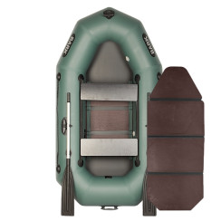 Inflatable PVC boat Bark B-230D, rowing, two-seater with a folding slats