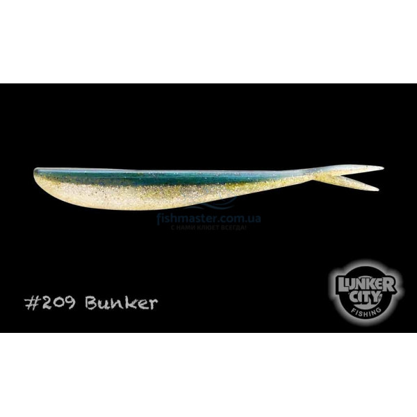 Silicone Lunker City Fin-S Fish 8/BG 5.75" #209