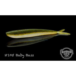 Silicone Lunker City Fin-S Fish 8/BG 5.75" #105