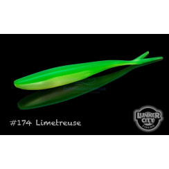 Silicone Lunker City Freaky Fish 8/BG 5.5" #174 Limetreuse