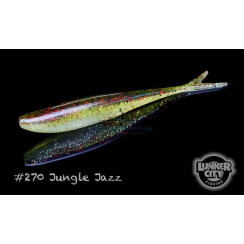 Silicone Lunker City Freaky Fish 8/BG 4.5" #270 Jungle Jazz