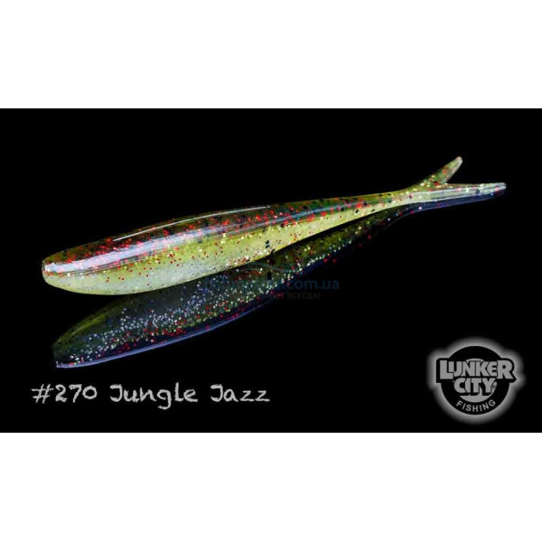 Силікон Lunker City Freaky Fish 8/BG 4.5" #270 Jungle Jazz