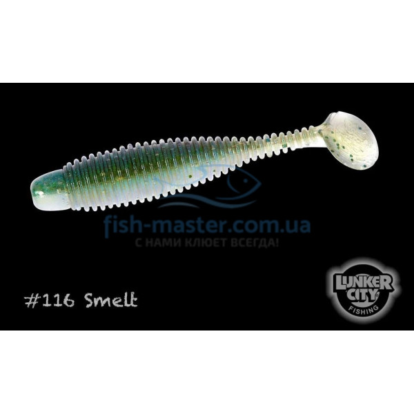 Силікон Lunker City Grubster 10/BG 2" #116 Smelt