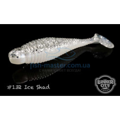 Silicone Lunker City Grubster 10/BG 2" #132 Ice Shad