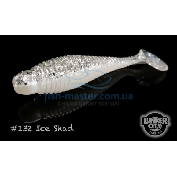 Silicone Lunker City Grubster 10/BG 2" #132 Ice Shad
