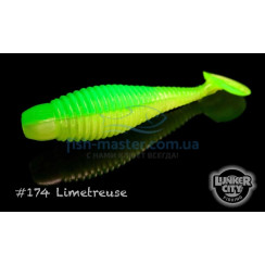 Silicone Lunker City Grubster 10/BG 2" #174 Limetreuse