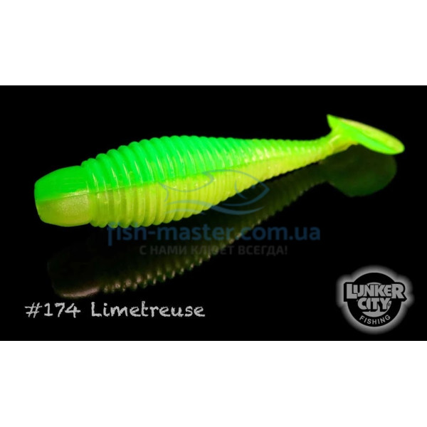 Силікон Lunker City Grubster 10/BG 2" #174 Limetreuse