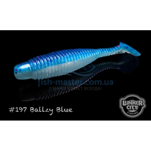 Силікон Lunker City Grubster 10/BG 2" #197 Ballzy Blue
