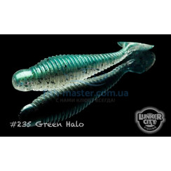 Силікон Lunker City Grubster 10/BG 2.75" #235 Green Halo