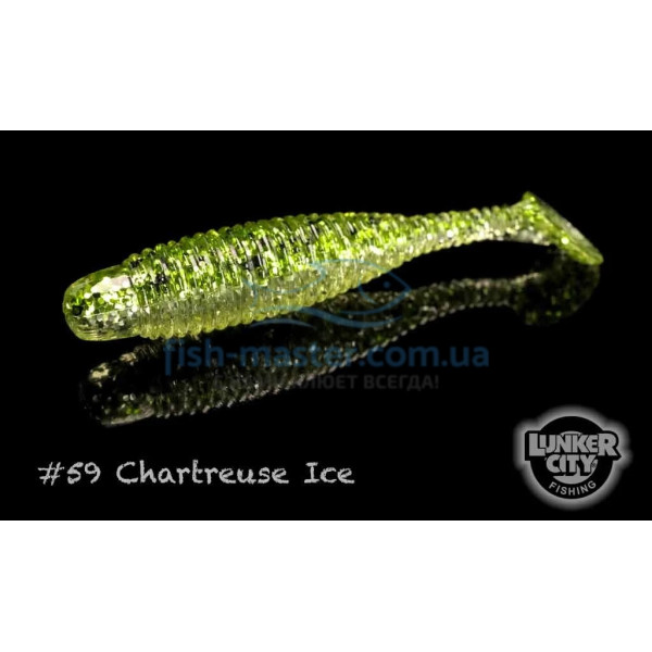 Силікон Lunker City Grubster 10/BG 2" #059 Chartreuse Ice