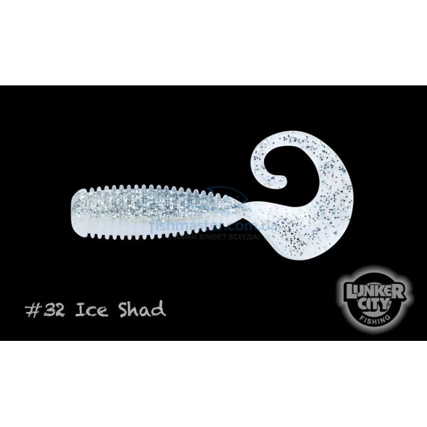 Silicone Lunker City Monkey Grub 7" 4/bag #132 Ice Shad