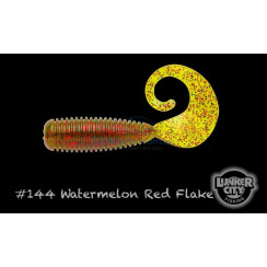 Силикон Lunker City Monkey Grub 10/BG 3" #144 Watermelon Red Flake