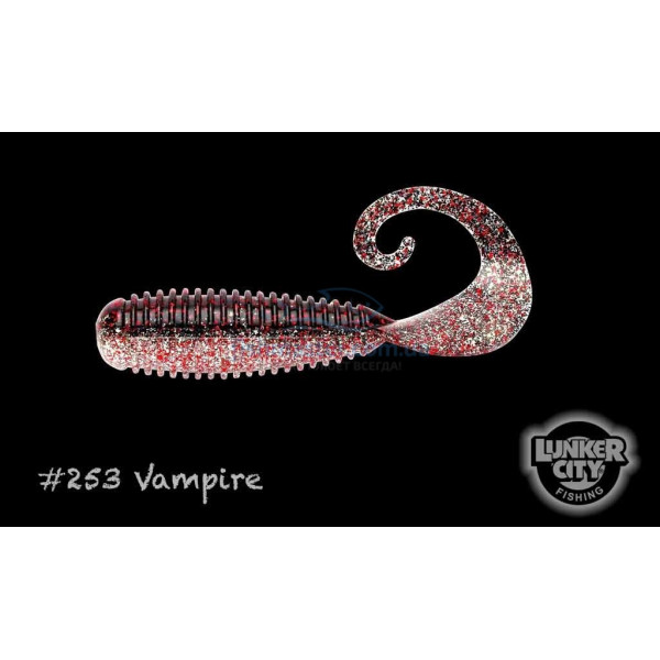 Силикон Lunker City Monkey Grub 7" 4/bag #253 Vampire