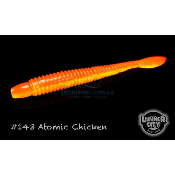 Силикон Lunker City Ribster 10/BG 4-1/2" #143 ATOMIC CHICKEN