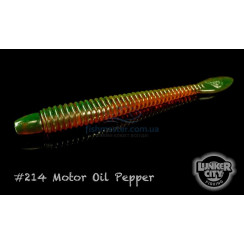 Силікон Lunker City Ribster 10/BG 4-1/2" #214 MOTOR OIL PEPPER