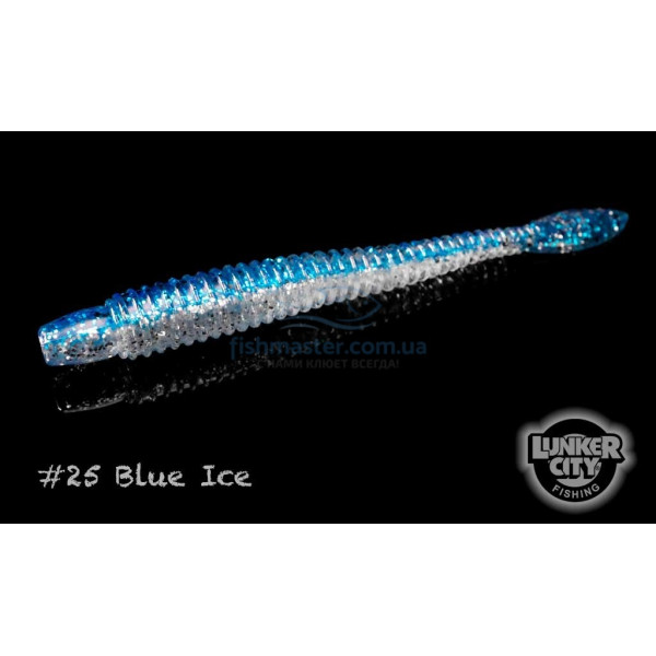 Силикон Lunker City Ribster 10/BG 4-1/2" #25 BLUE ICE
