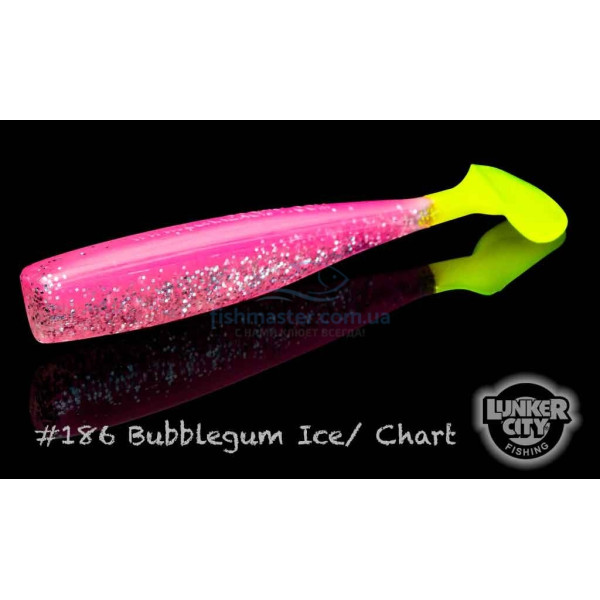 Lunker City Shaker 8/BG 3.25" Silicone #186