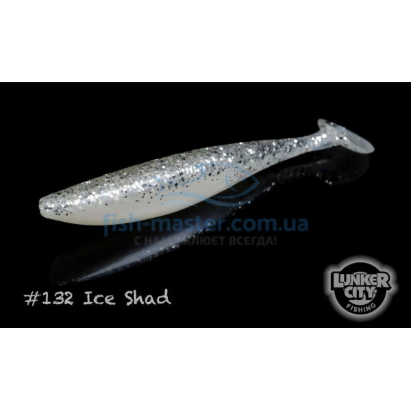 Силікон Lunker City Swimfish 4/BG 7.5" #132 Ice Shad