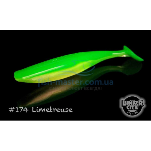 Силікон Lunker City Swimfish 4/BG 7.5" #174 Limetreuse