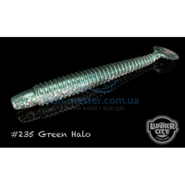 Силікон Lunker City Swimming Ribster 10/BG 4" #235 Green Halo