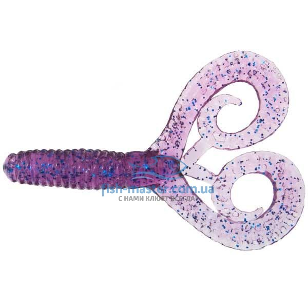 Manns Twister 023 M-023 EG silicone, lilac with blue glitter, 20 pcs/pack