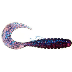 Manns Twister 038 M-038 EG silicone, lilac with blue glitter, 70mm, 20 pcs/pack