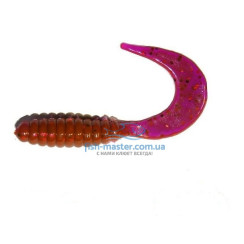 Manns Twister 038 M-038 EV Ultra-Violet Chameleon Silicone Twist with Glitter 70mm 20pcs/pack