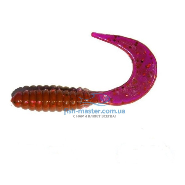 Manns Twister 038 M-038 EV Ultra-Violet Chameleon Silicone Twist with Glitter 70mm 20pcs/pack