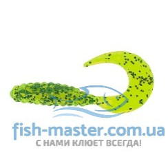 Manns Twister 037 M-037 CHP silicone, light green, transparent with a black dot, 55 mm, 20 pcs/pack
