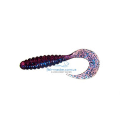 Manns Twister 037 M-037 EG silicone, lilac with blue glitter, 20 pcs/pack