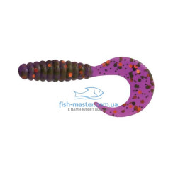 Manns Twister 037 M-037 EV Ultra-Violet Chameleon Silicone Twist with Glitter, 55mm, 20 pcs/pack