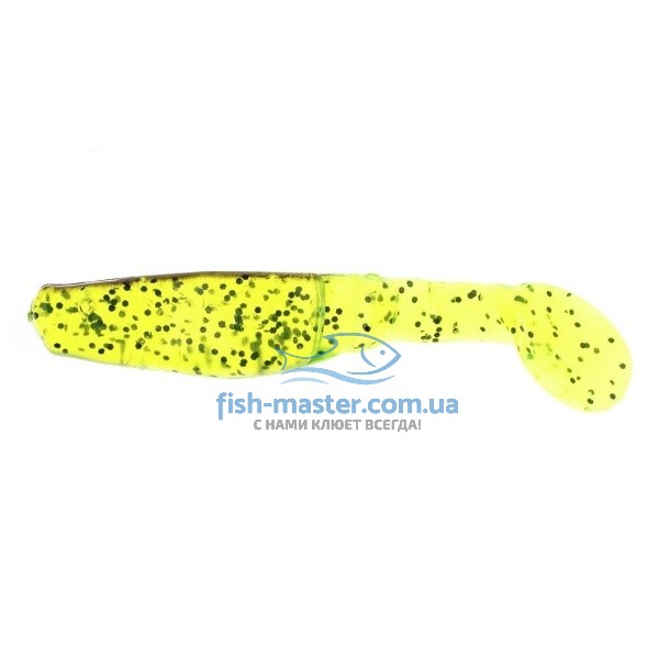 Manns Predator 3 M-066 BB CHP silicone, black back, light green transparent with black glitter, 80mm