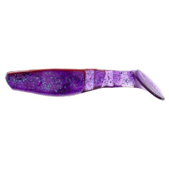 Manns Predator 3 M-066 BR JB silicone, two-tone lilac with green glitter and a red back, 80mm