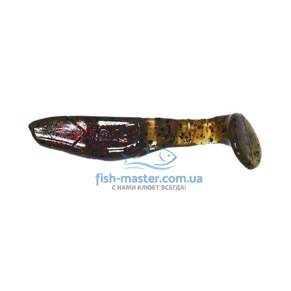 Manns Predator 3 M-066 WARF Silicone Motor Oil with Black and Red Glitter, 80mm