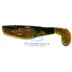 Manns Predator 3 M-066 BB RFCH silicone, black, light green back, transparent with red glitter, 80mm