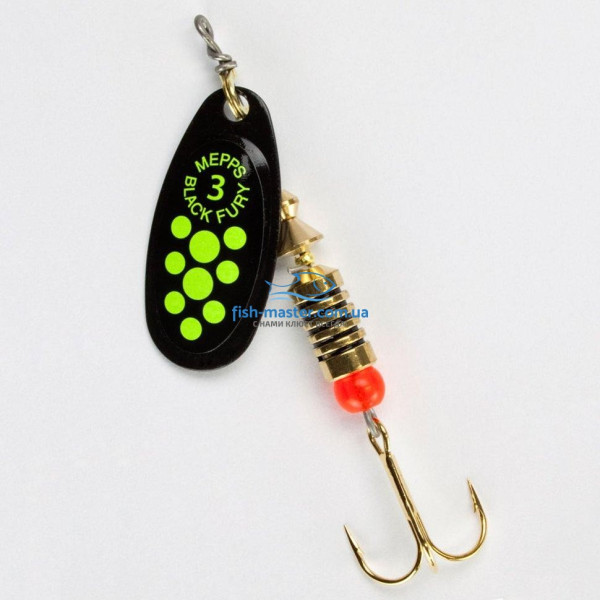 Блешня Mepps Black Fury 2 black/chartreuse 4,5гр