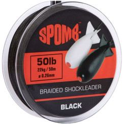 Шоклідер SPOMB Braided leader 50lb 50 m ц:black