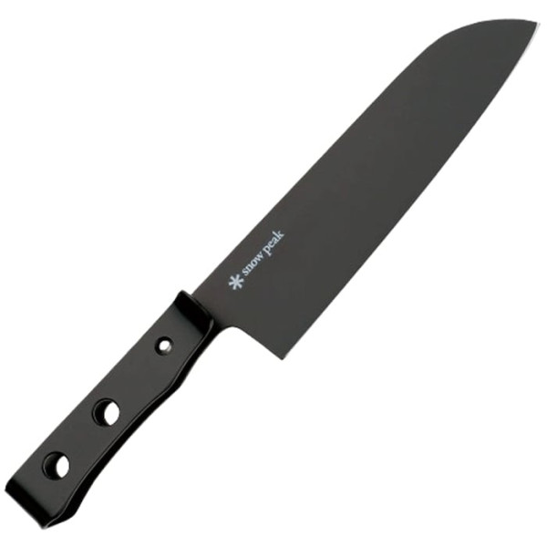 Snow Peak CS-190BK kitchen knife. Santoku style.