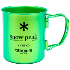 Кружка Snow Peak MG-043GR-US Titanium Single Wall 450ml ц:green