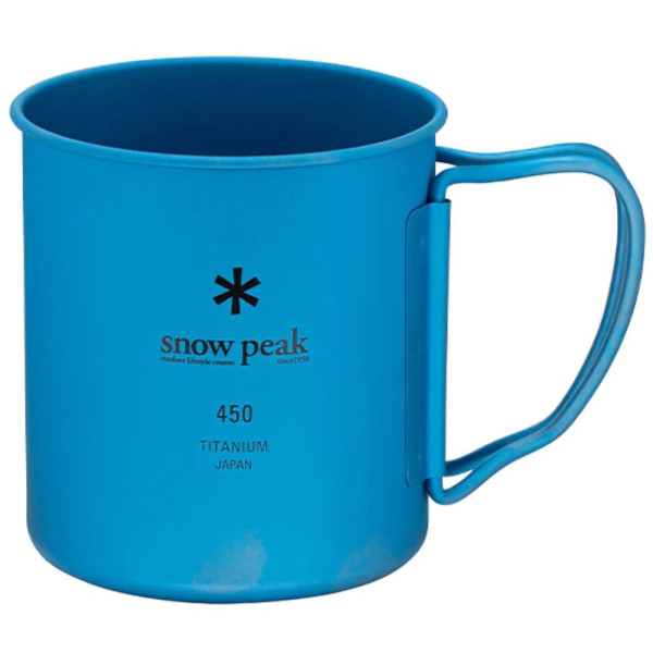 Кружка Snow Peak MG-143-BL Ti-Single 450 Anodized Cup 450ml Blue