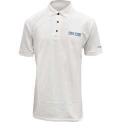Cold Steel Embroidered Polo. Size XL. Color: White.