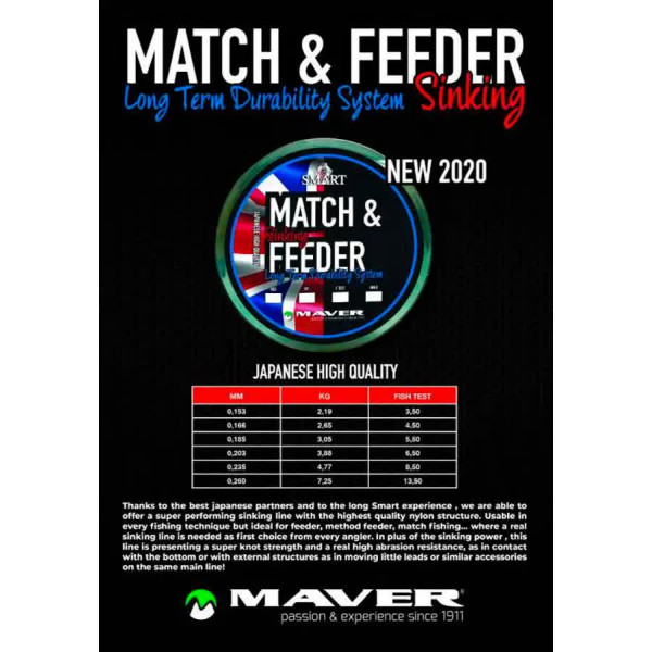 Line Smart Match & Feeder Sinking 150m 0.166mm 2.65kg