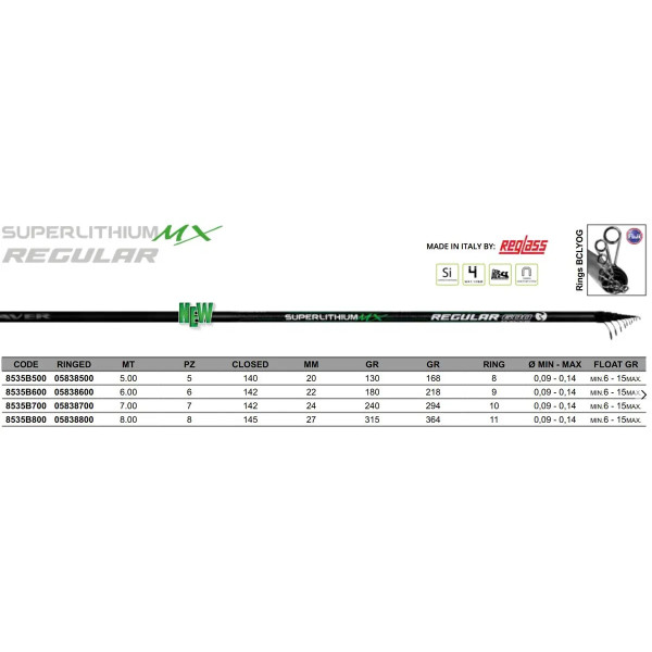 Удилище болонское Maver Superlithium Regular MX Bolo 7.00m